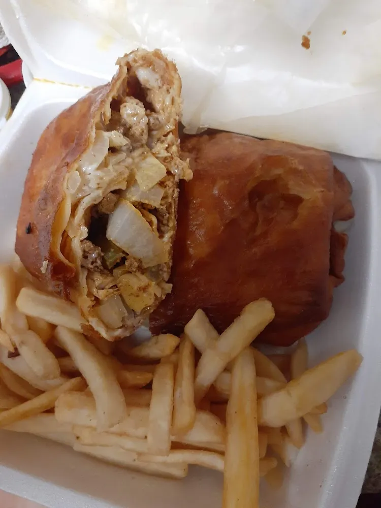 Deep Fried Chicken and Steak Philly Cheese Steak